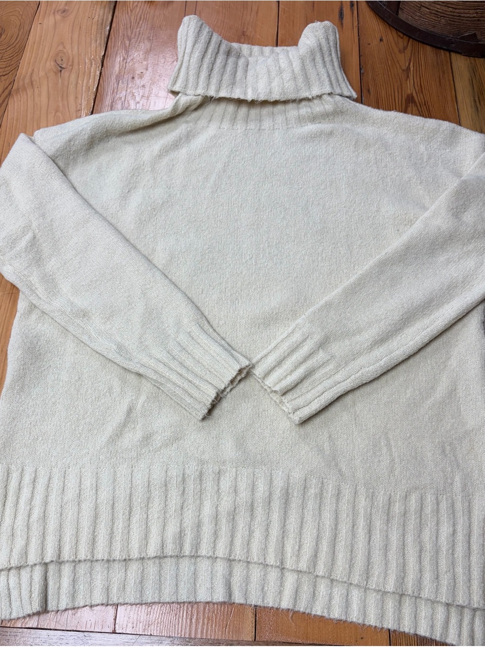 Cozy Cream Turtleneck Sweater - Women's Relaxed Fit